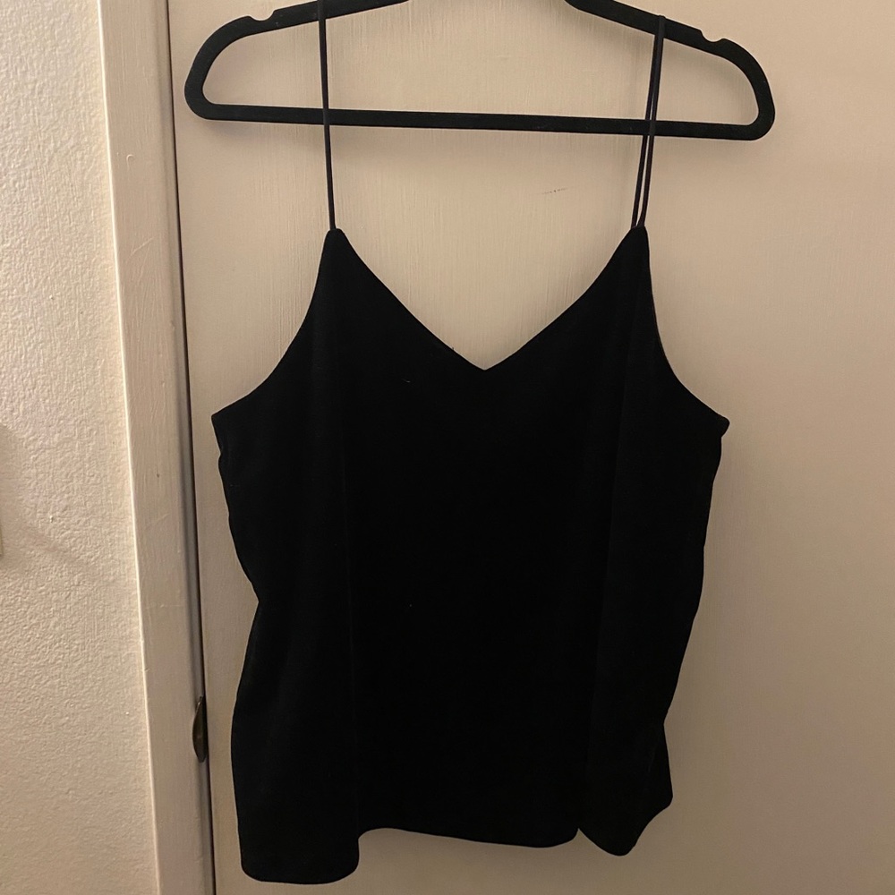Black Velour Tanktop